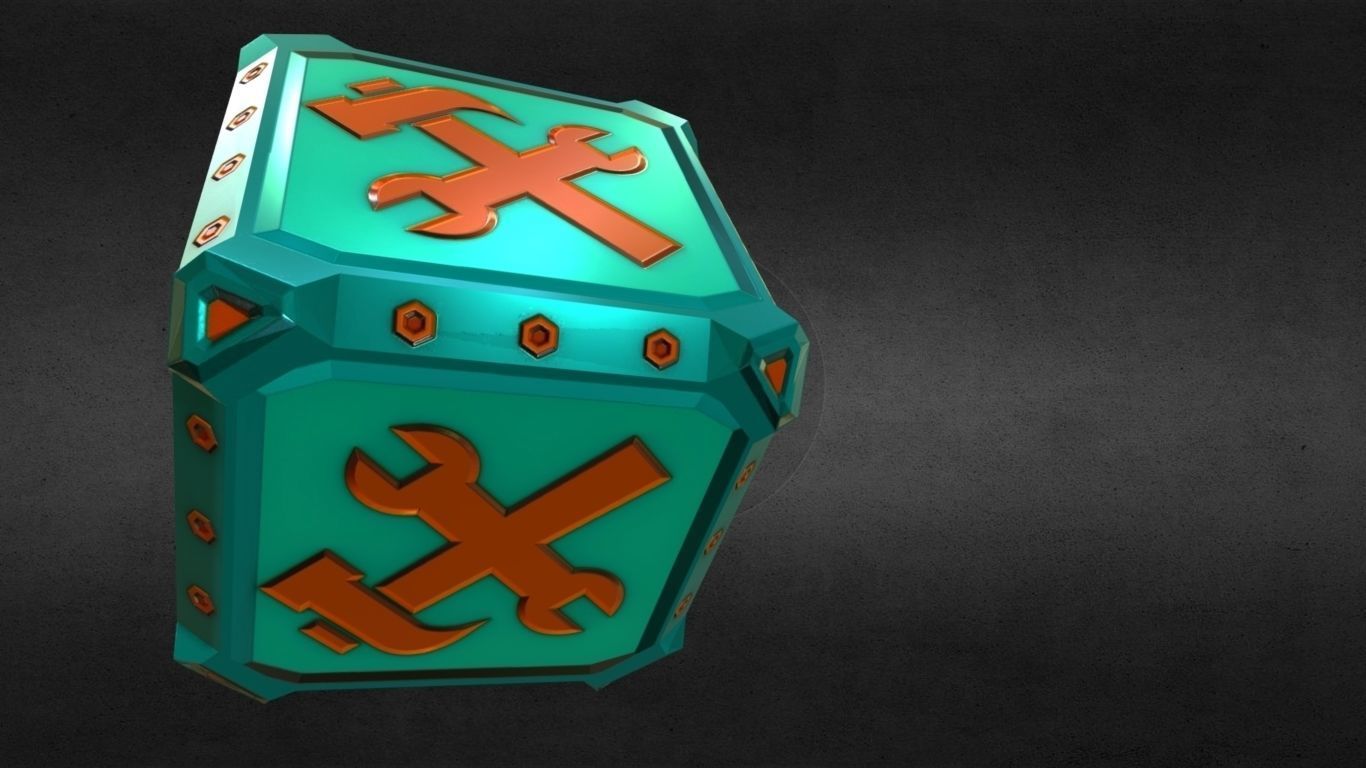 Game-Ready Tools Resource Crate Asset Low-poly 3D model_3