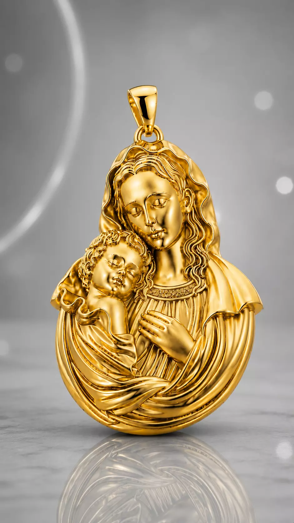 5CM Virgin Mary Child Baby Jesus Pendant Jewelry Model 3D print model