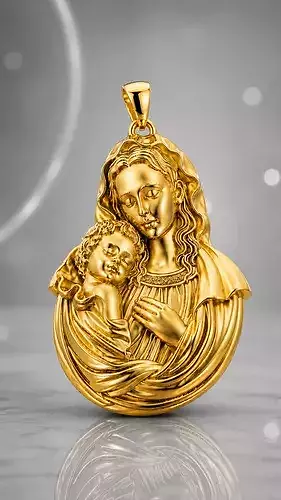 5CM Virgin Mary Child Baby Jesus Pendant Jewelry Model