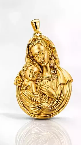 4CM Virgin Mary Child Baby Jesus Pendant Jewelry Model
