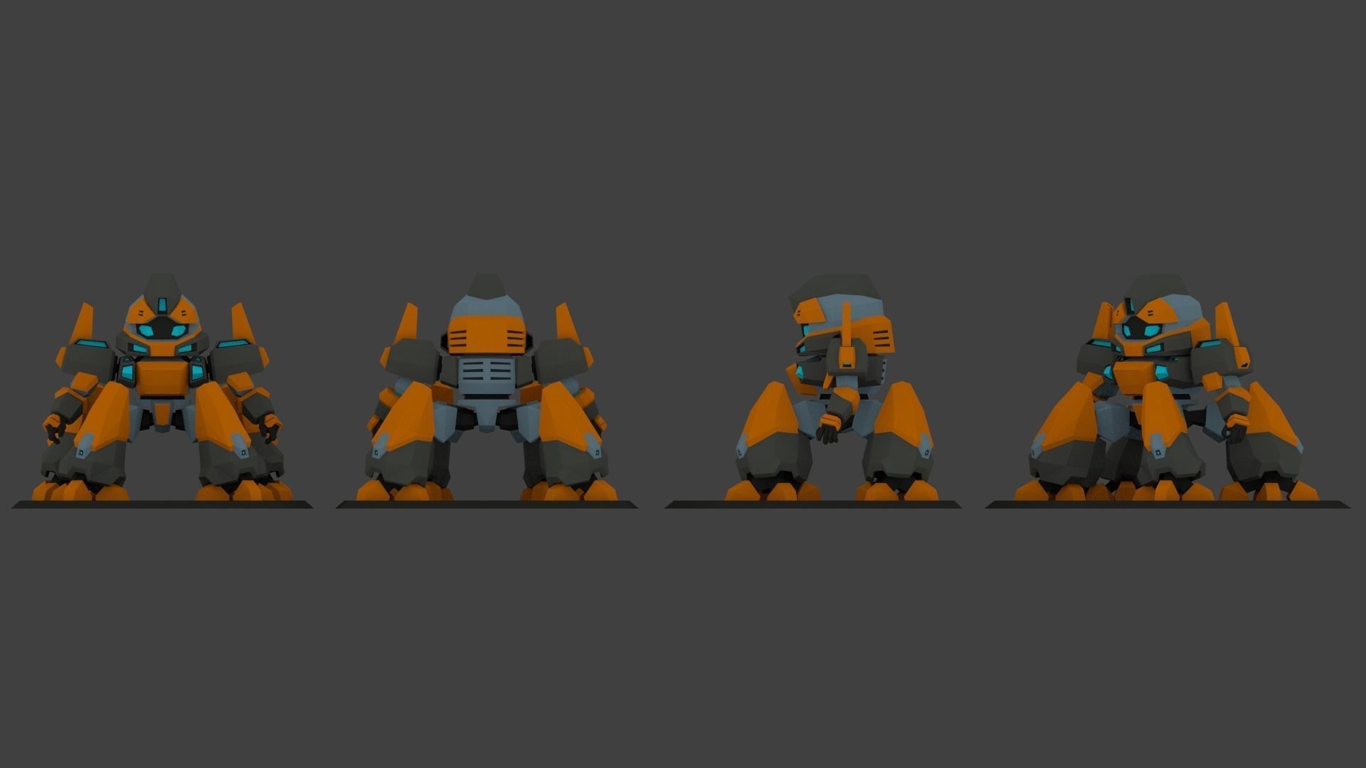 Super Mecha 5 - Soshek of Code Name 5SOU3 Low-poly 3D model_0