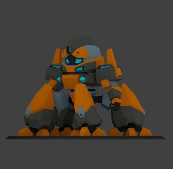 Super Mecha 5 - Soshek of Code Name 5SOU3 Low-poly 3D model_4