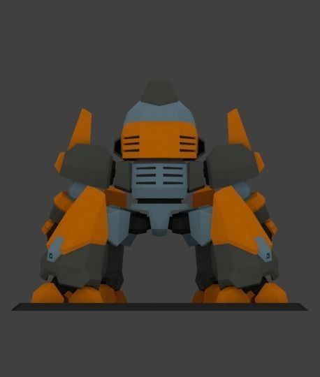 Super Mecha 5 - Soshek of Code Name 5SOU3 Low-poly 3D model_3