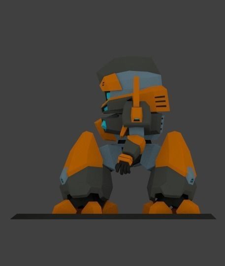 Super Mecha 5 - Soshek of Code Name 5SOU3 Low-poly 3D model_2