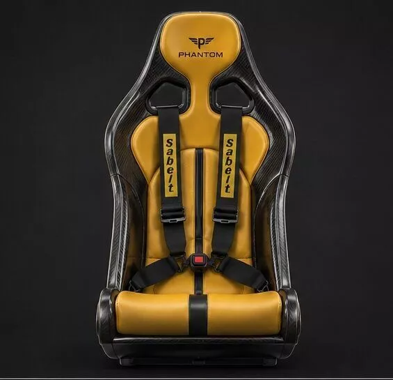 Racing Bucket Seat with 6 Point Harness - High Poly 3D model