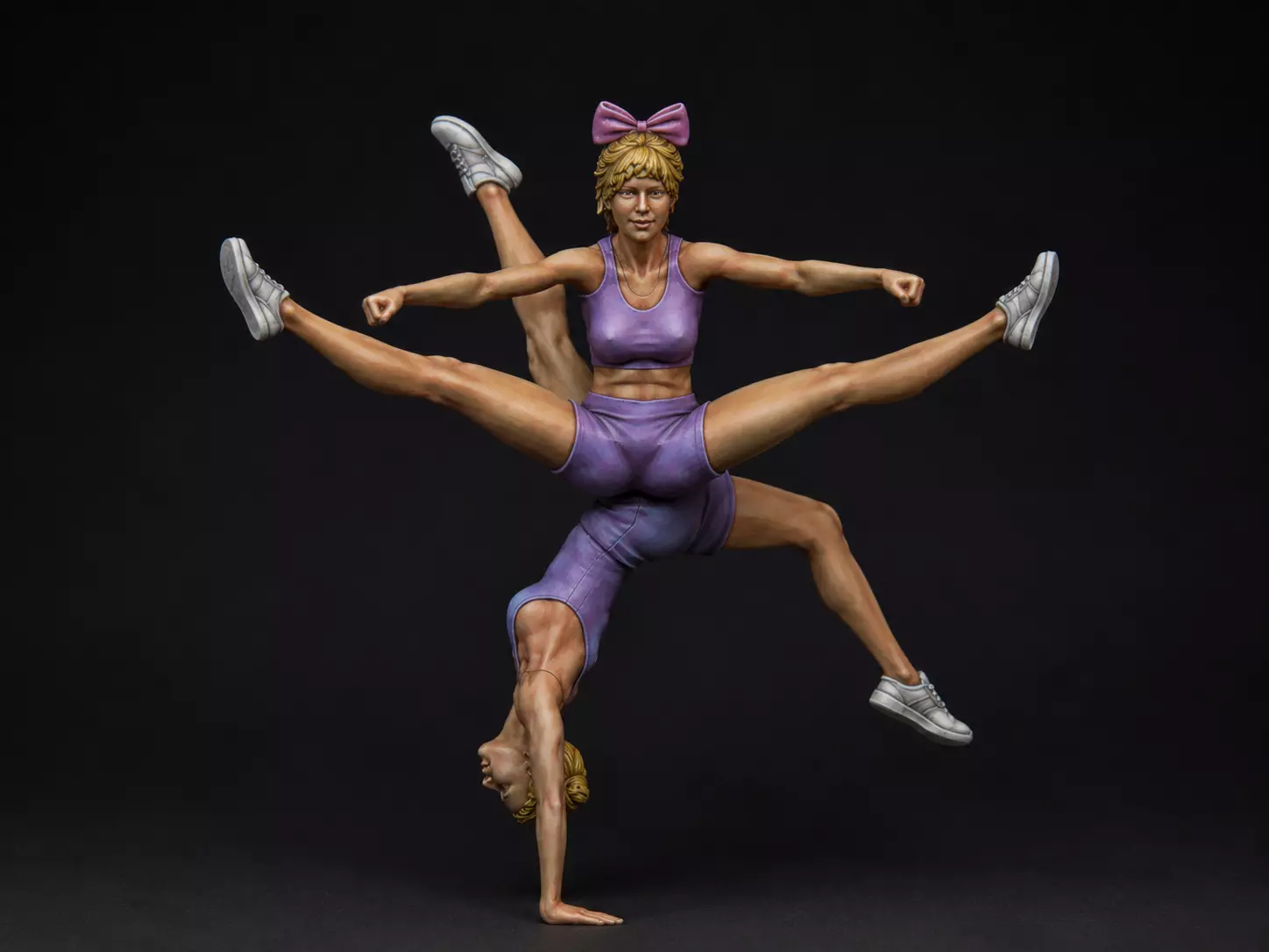 cheerleader pose girl and girl group 3 3D print model
