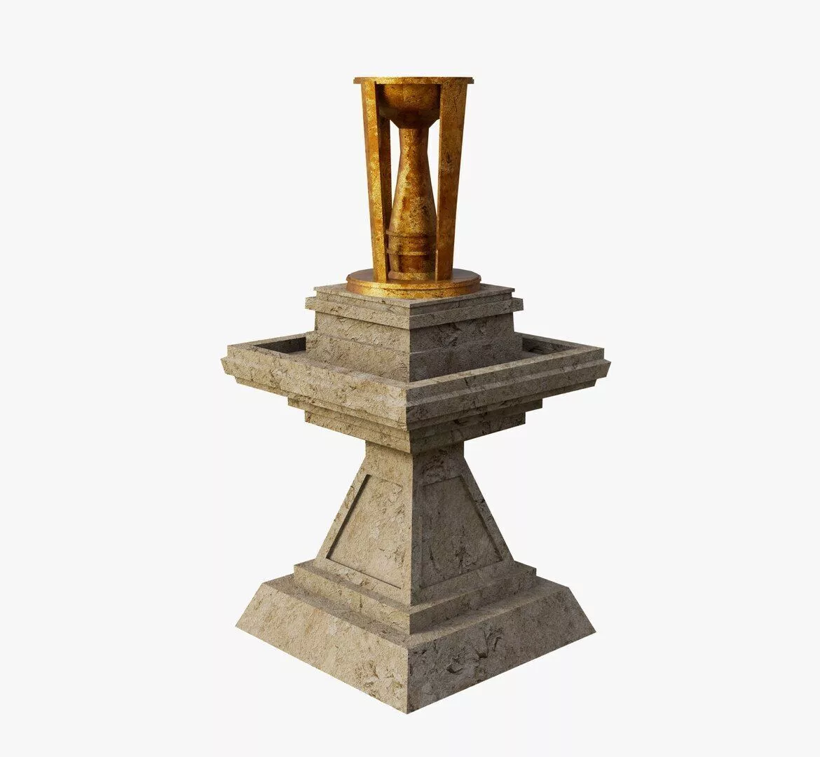 Ancient Torch Plartform Free 3D model