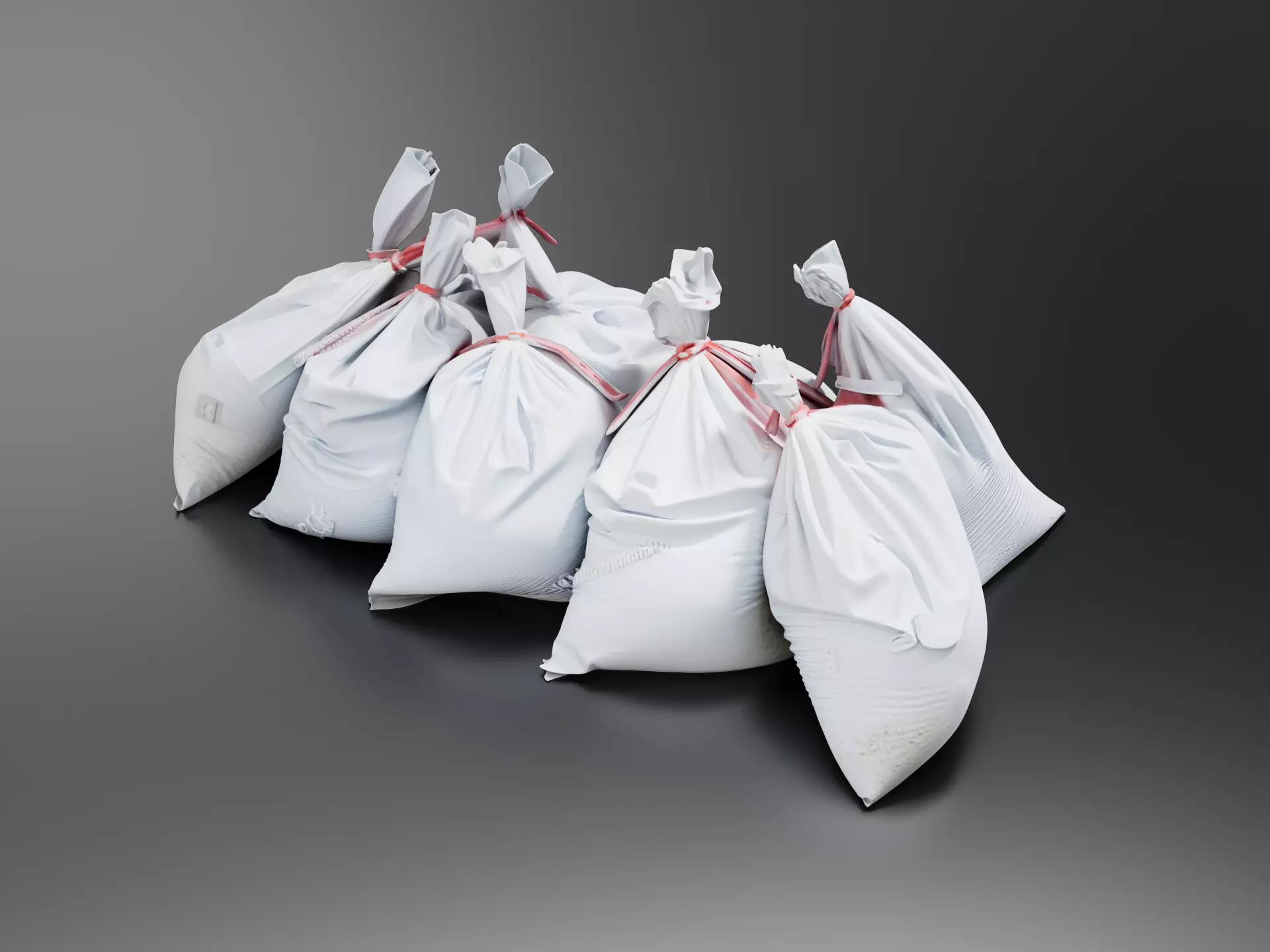 white sack heap 3D print model