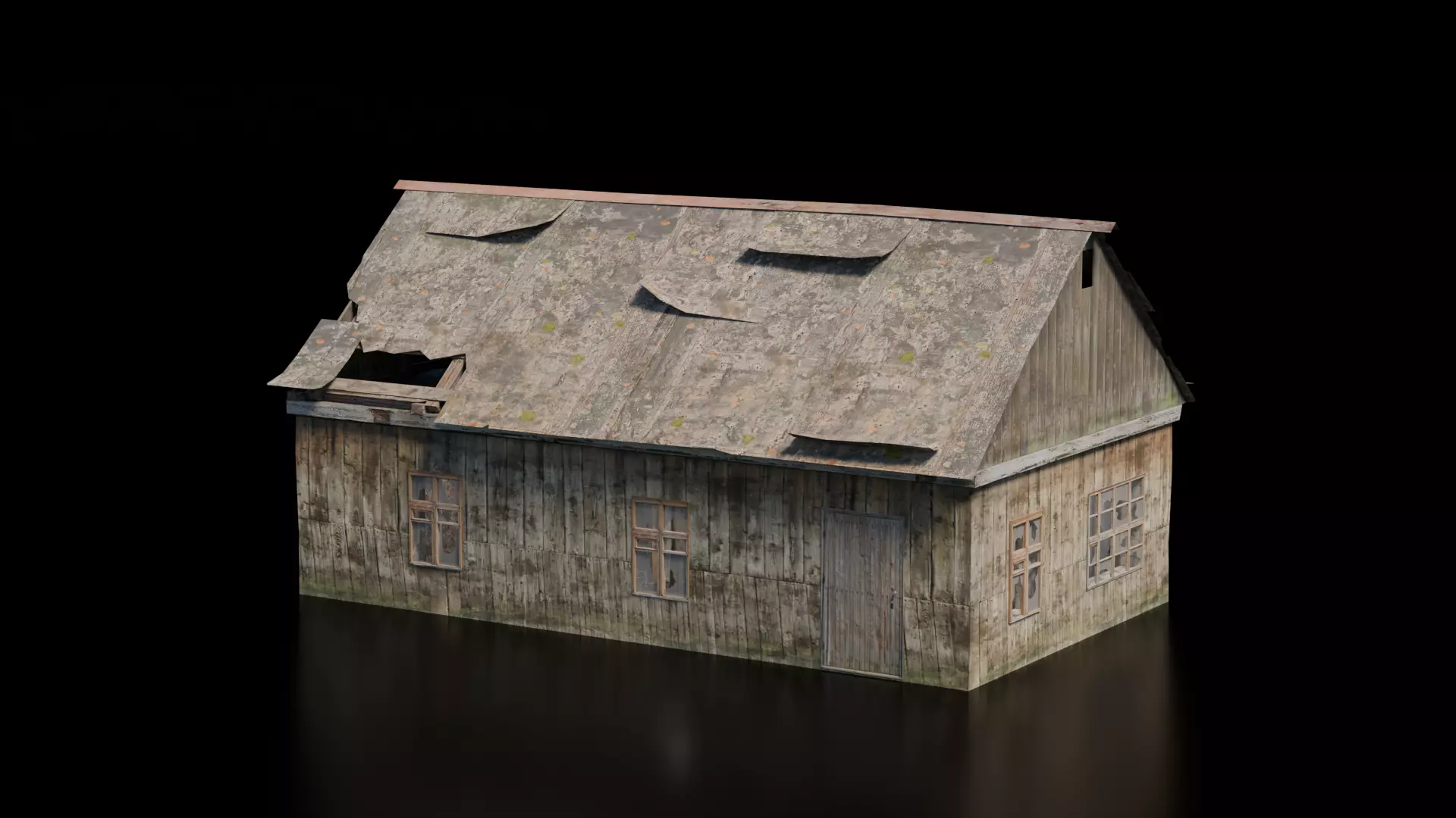 Abandoned House 23 Low-poly 3D model