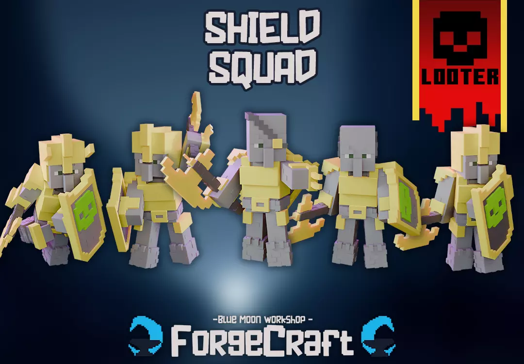 LOOTER SHIELD SQUAD 3D print model