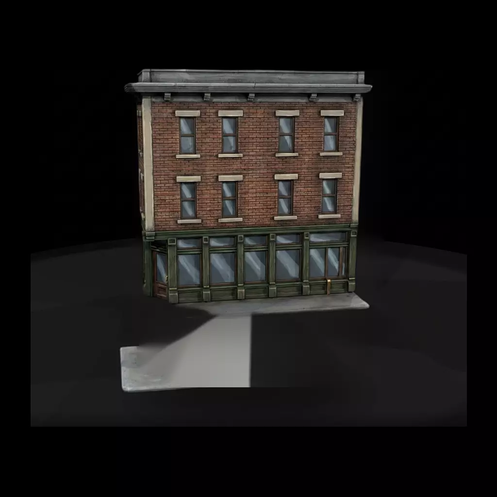 Corner Storefront Building for Dioramas 3D print model