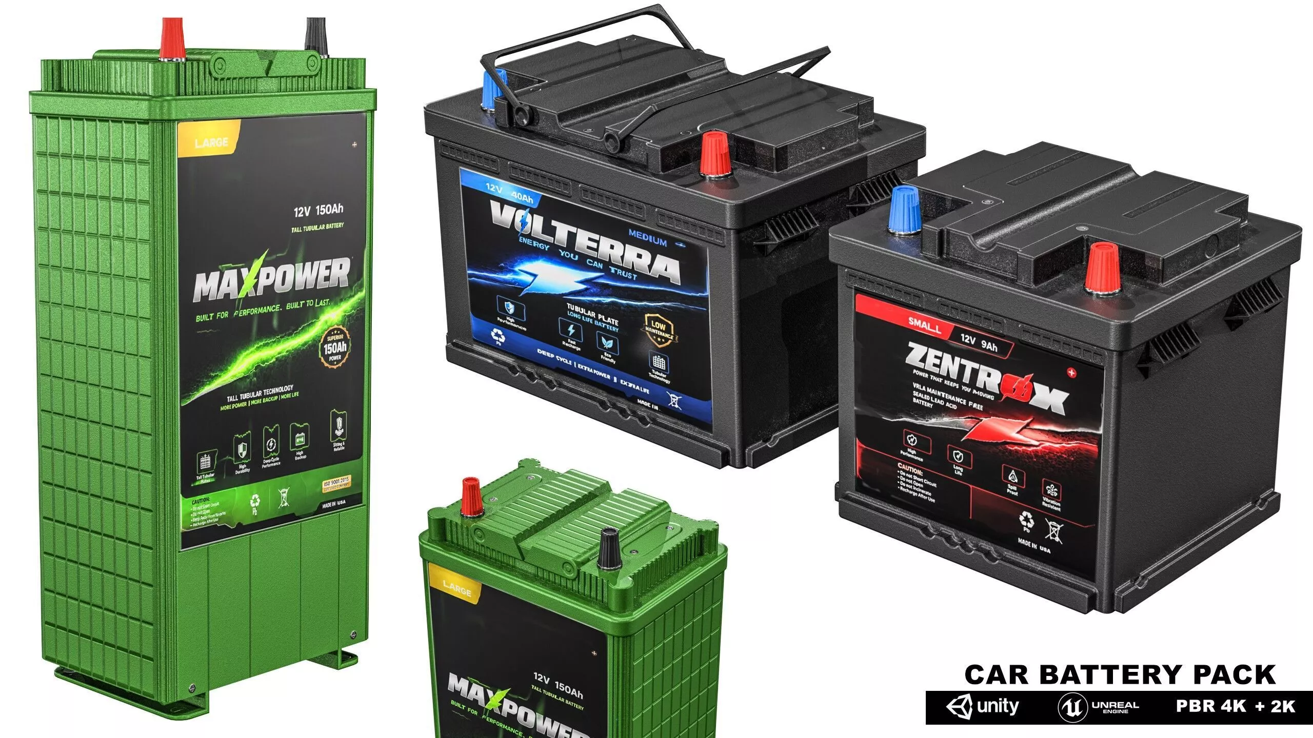Car Battery pack Low-poly 3D model
