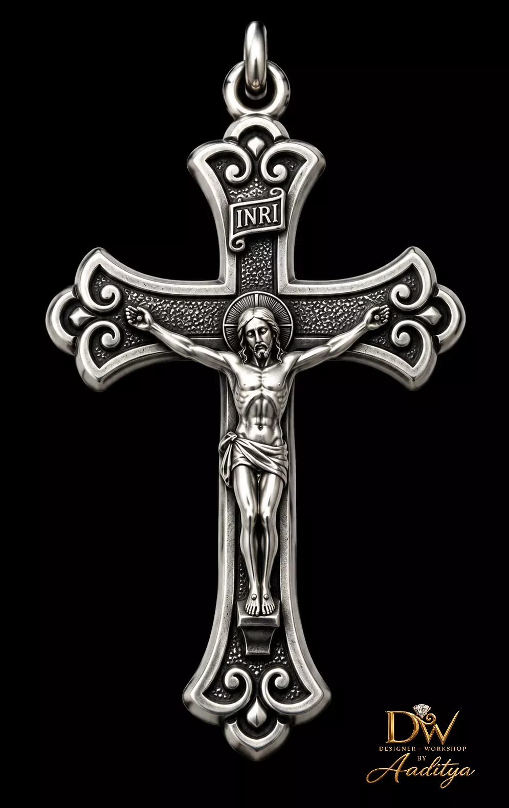 Crucifix Cross Pendant 3D print model