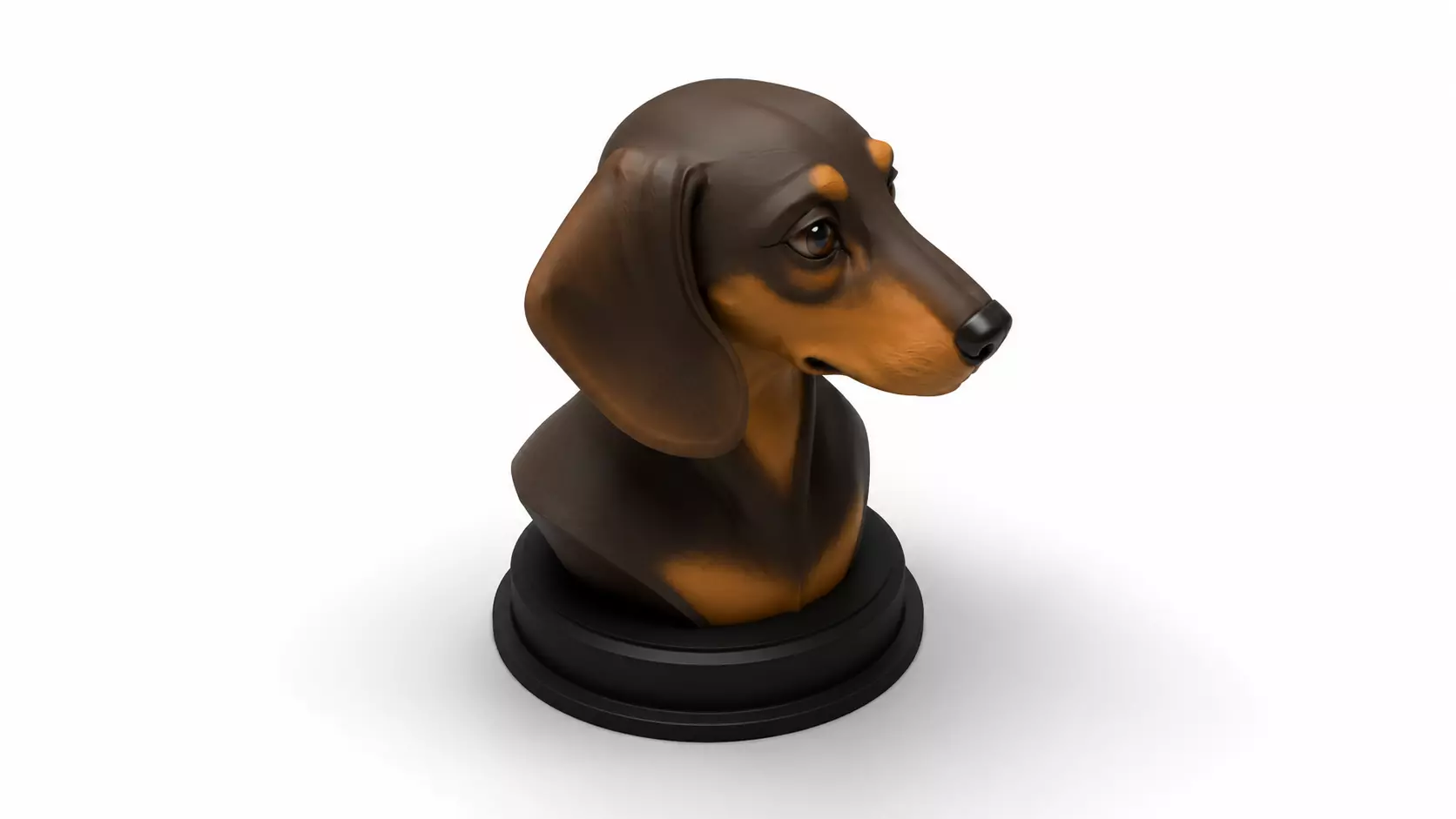Dachshund Dog Bust 3D Printable STL 3D print model