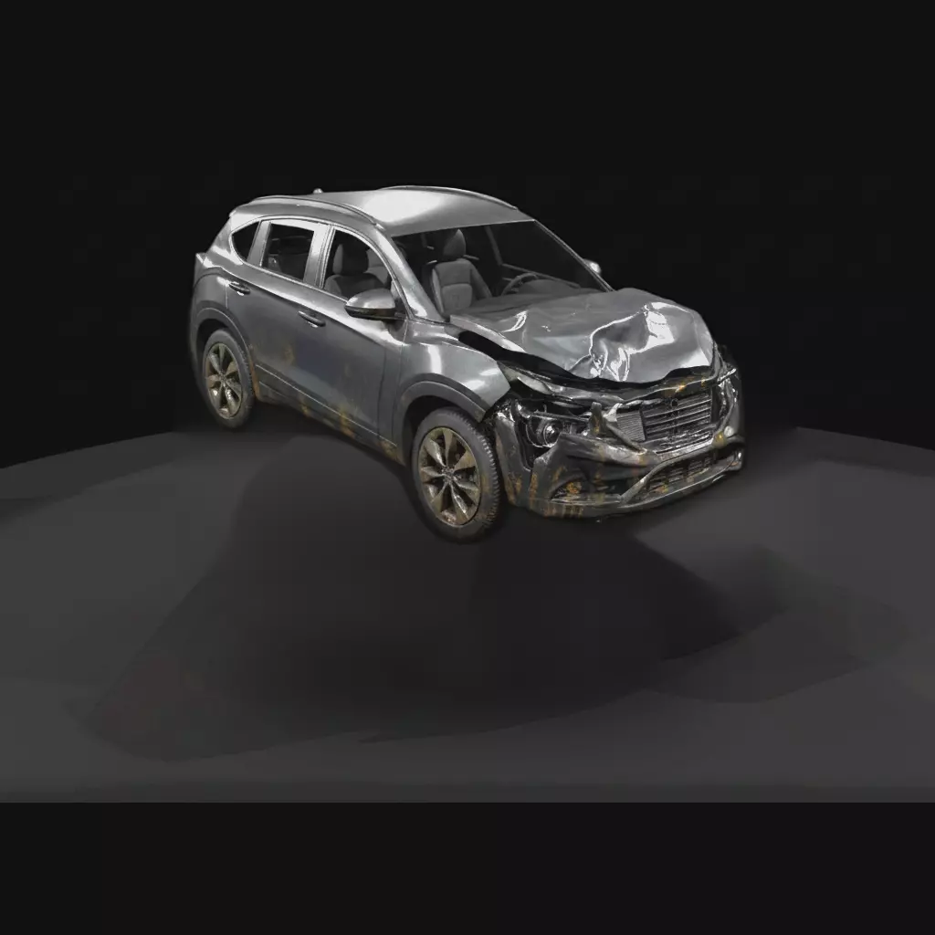 damaged modern vehicle for Dioramas 3D print model