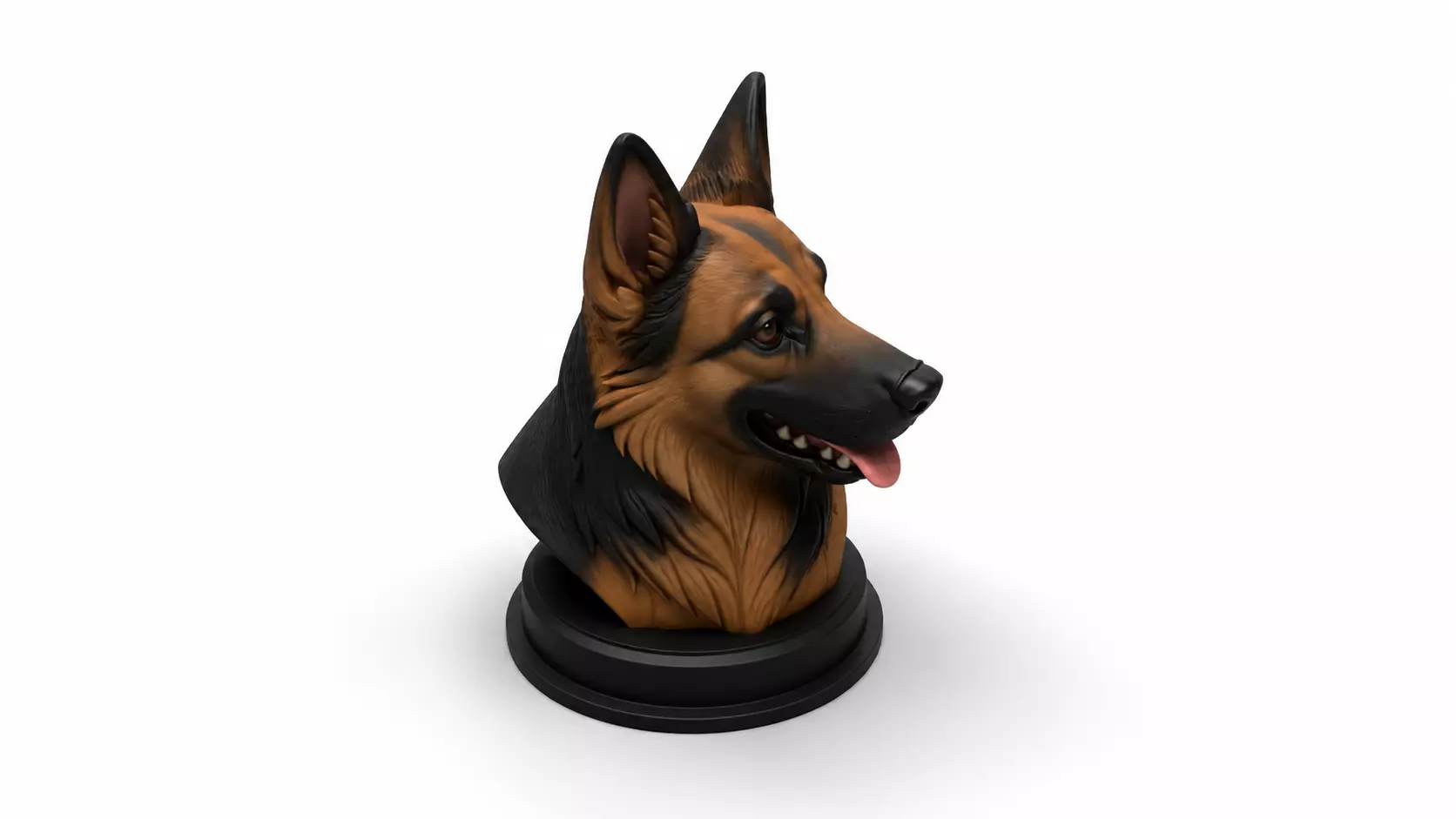 German Shepherd Dog Bust 3D Printable STL 3D print model