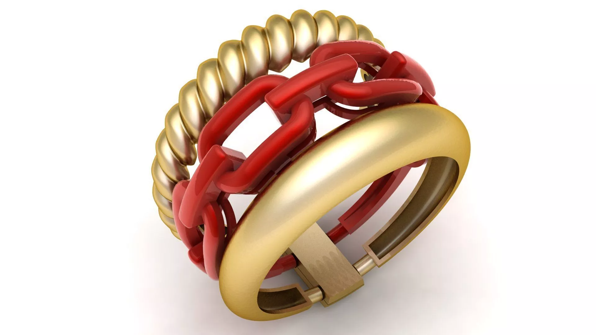18K Gold Portofino Ring CAD Model for Jewelry Printing 3D print model
