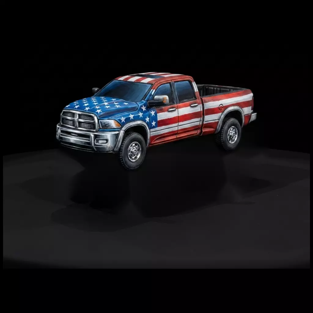HO Cab Pickup Truck for Dioramas Printable STL 3D print model