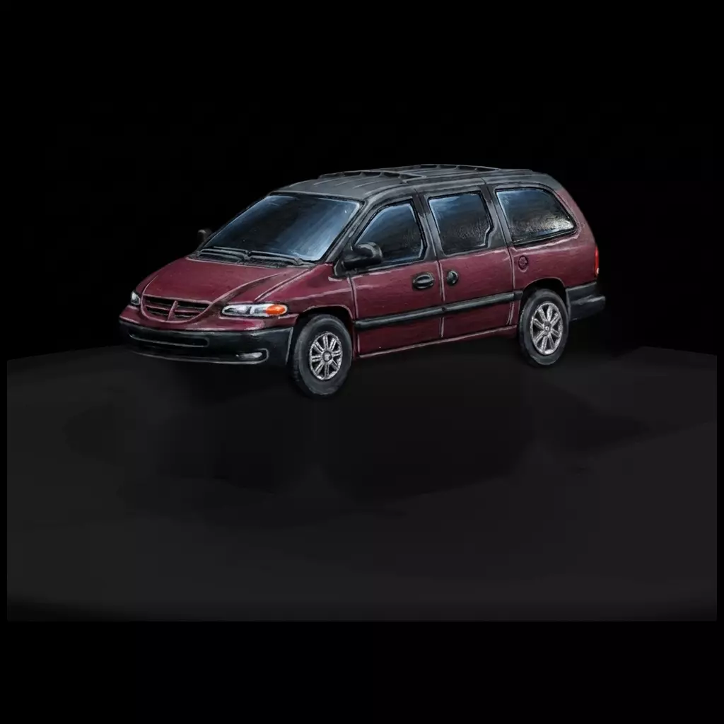 1-87 HO Dodge Style Minivan Printable STL 3D print model