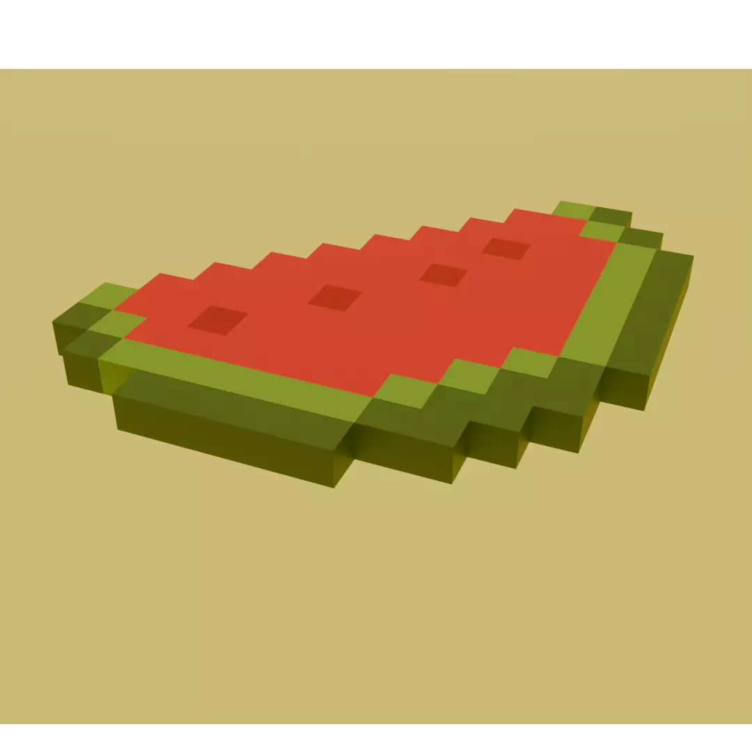 Minecraft Style Watermelon - Voxel Fan Art 3D print model