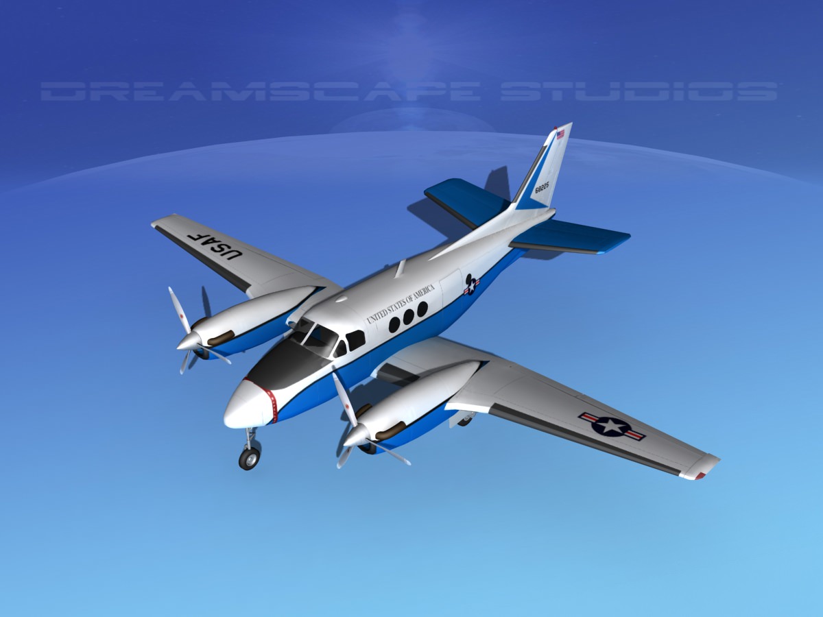 Beechcraft C-6 Transport USAF 3D model_10