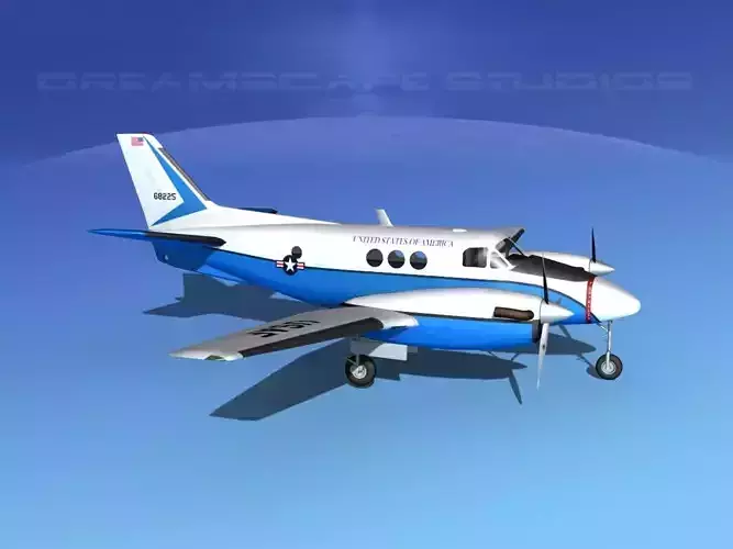 Beechcraft C-6 Transport USAF 3D model