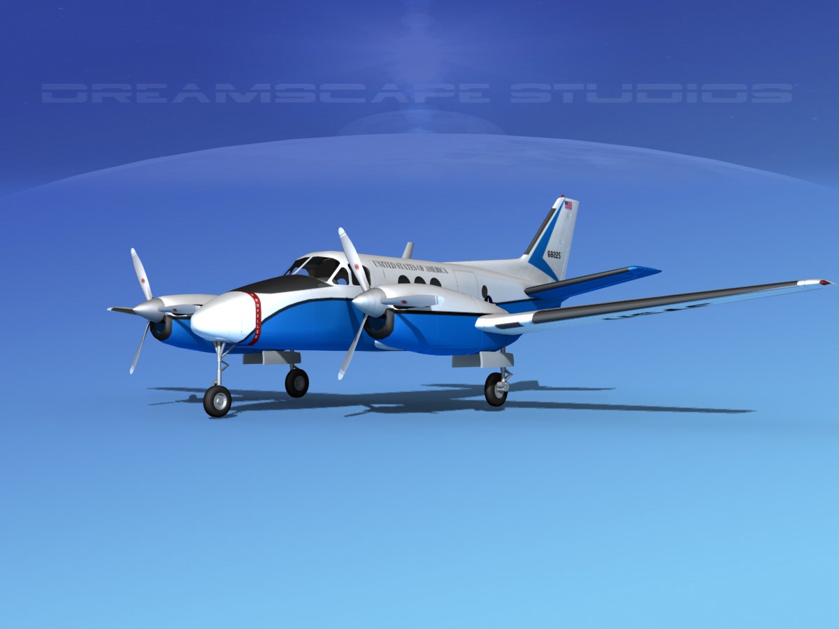 Beechcraft C-6 Transport USAF 3D model_1