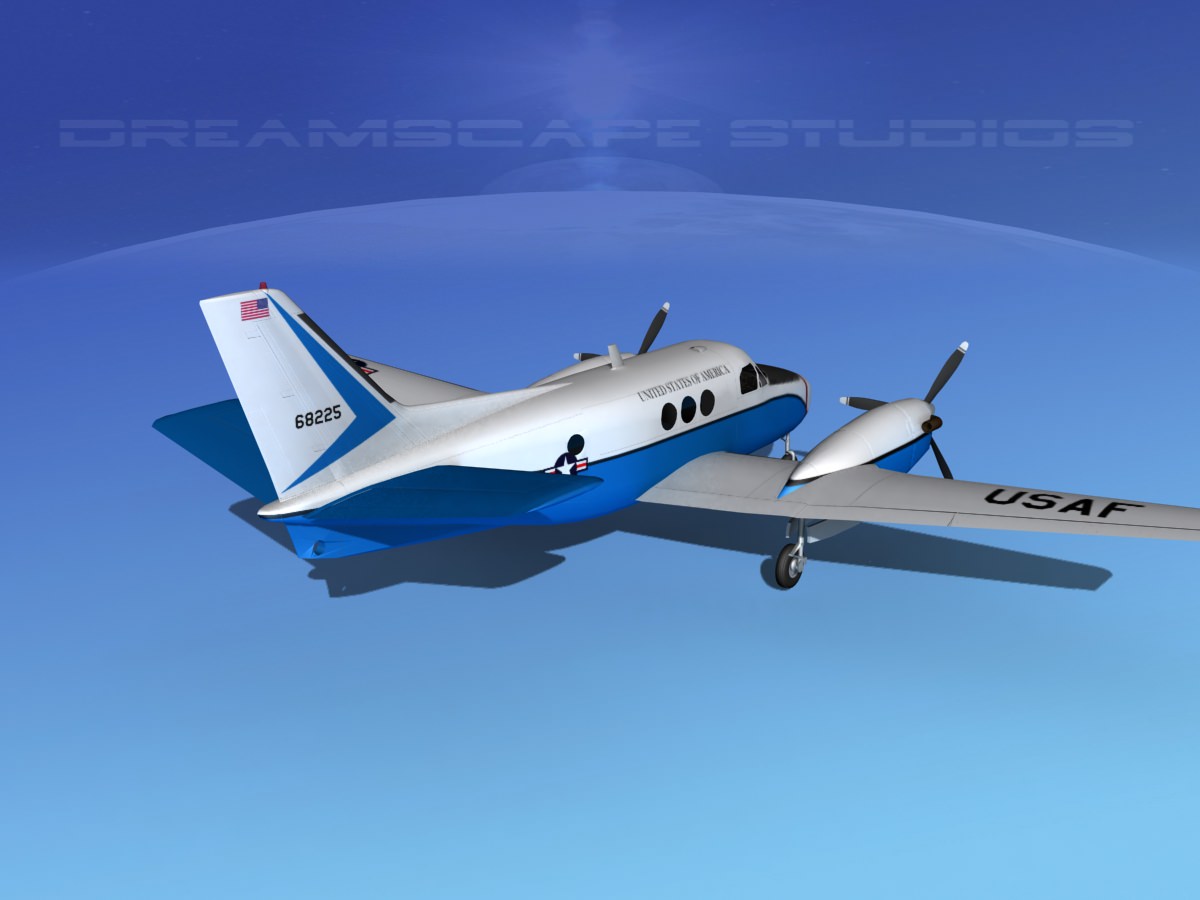 Beechcraft C-6 Transport USAF 3D model_5