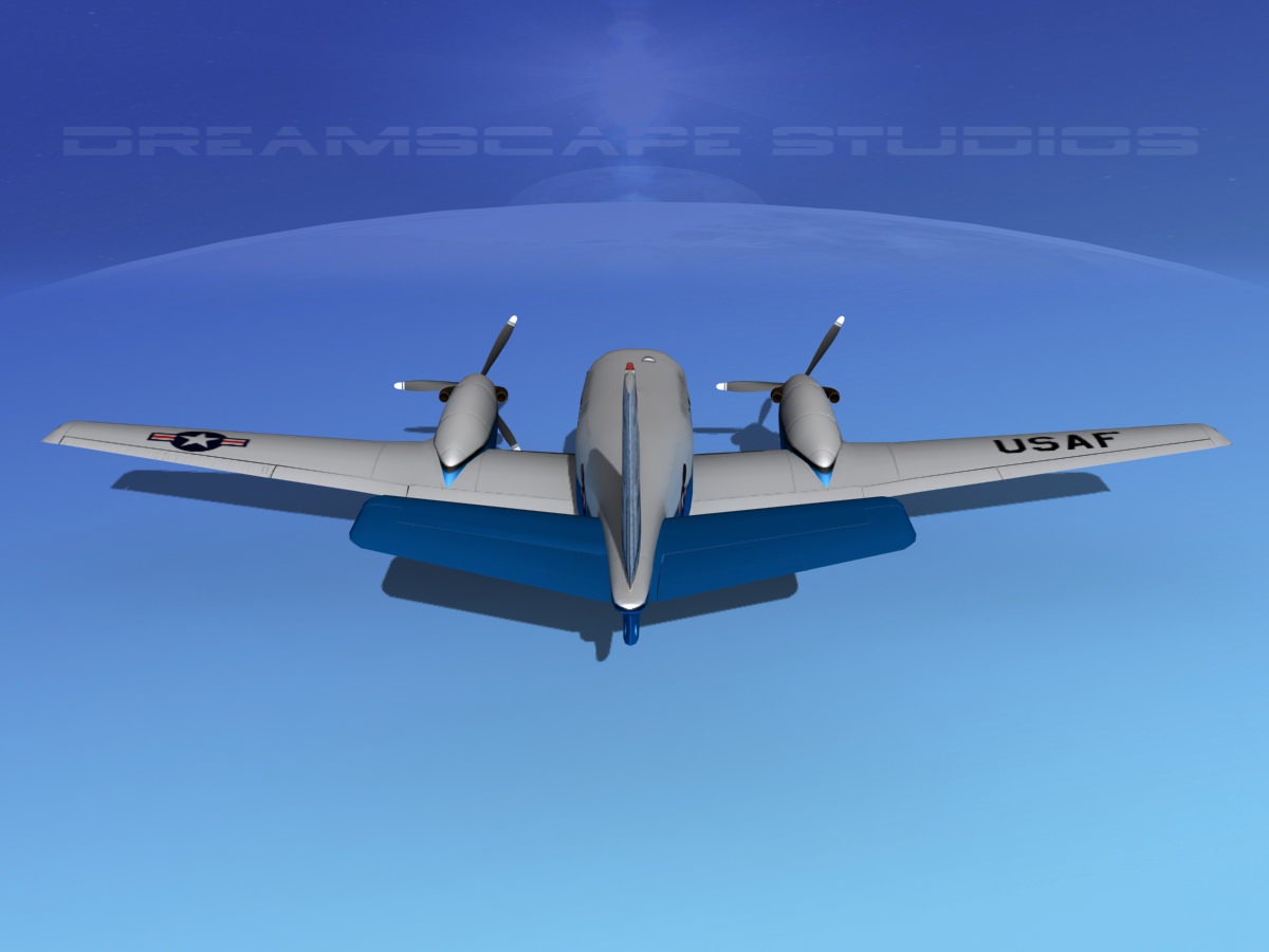Beechcraft C-6 Transport USAF 3D model_6