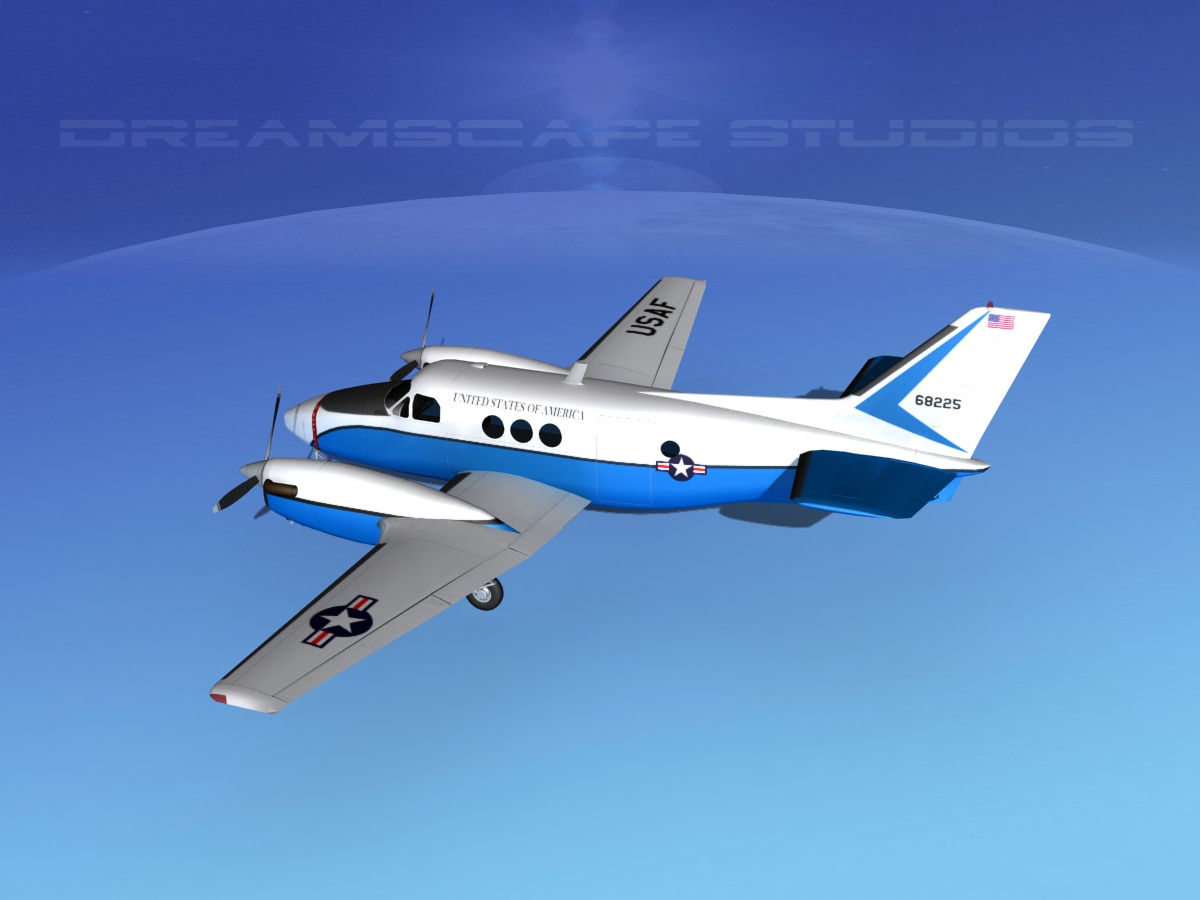 Beechcraft C-6 Transport USAF 3D model_8