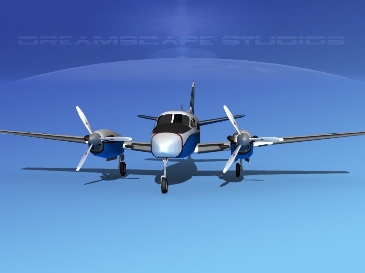 Beechcraft C-6 Transport USAF 3D model_2
