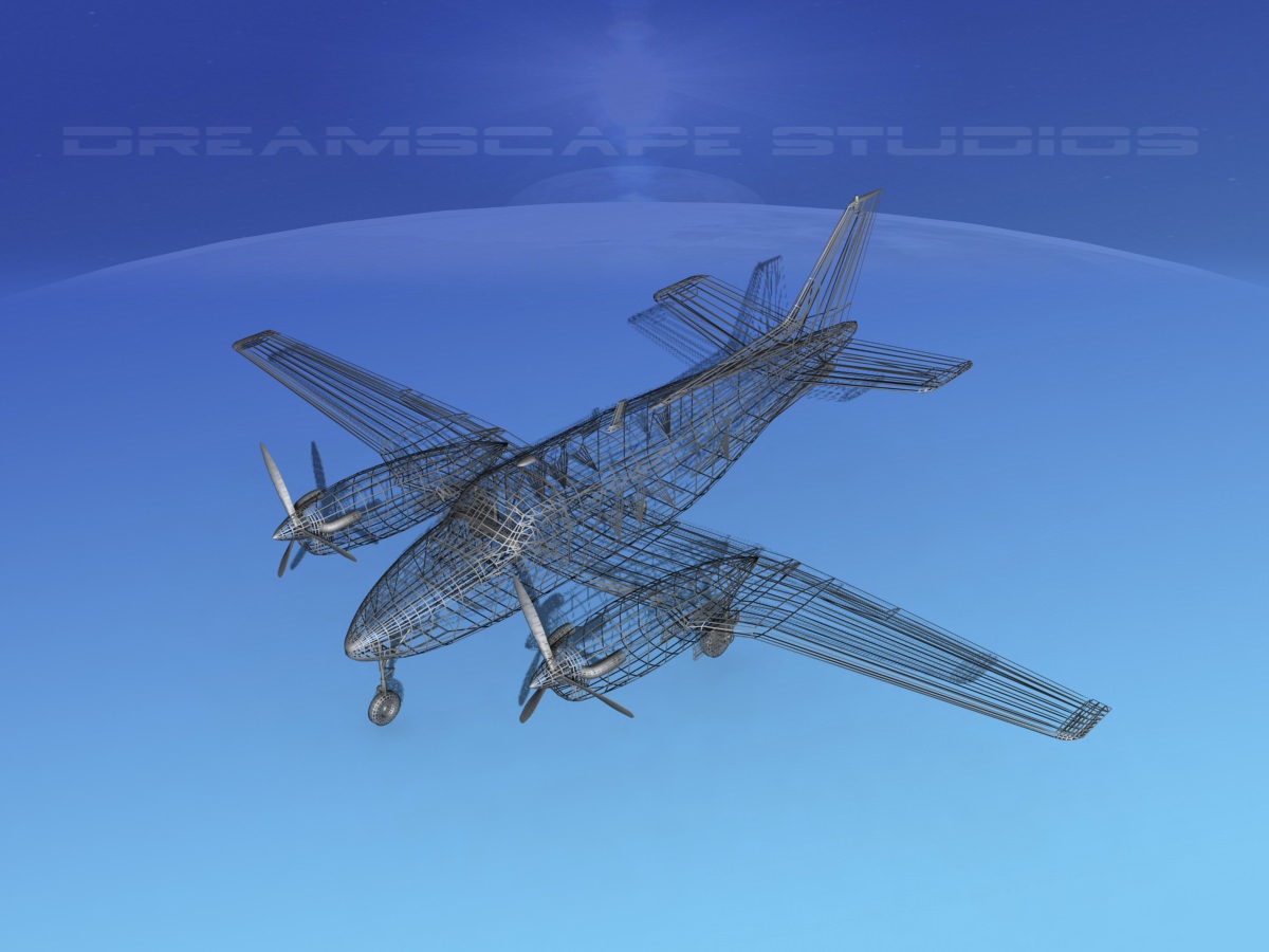 Beechcraft C-6 Transport USAF 3D model_11
