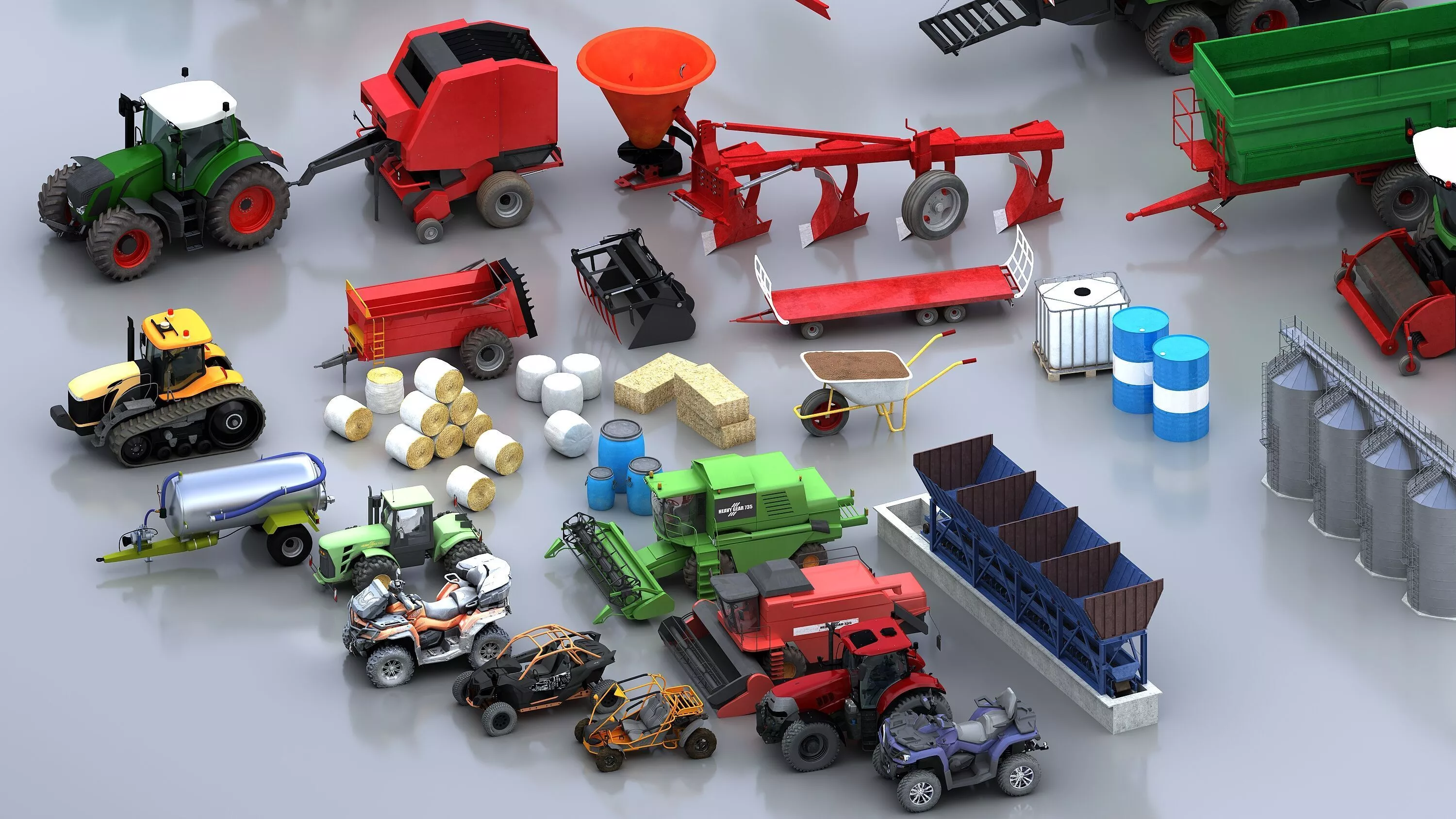 Modern Farm Machinery Combination 3D model