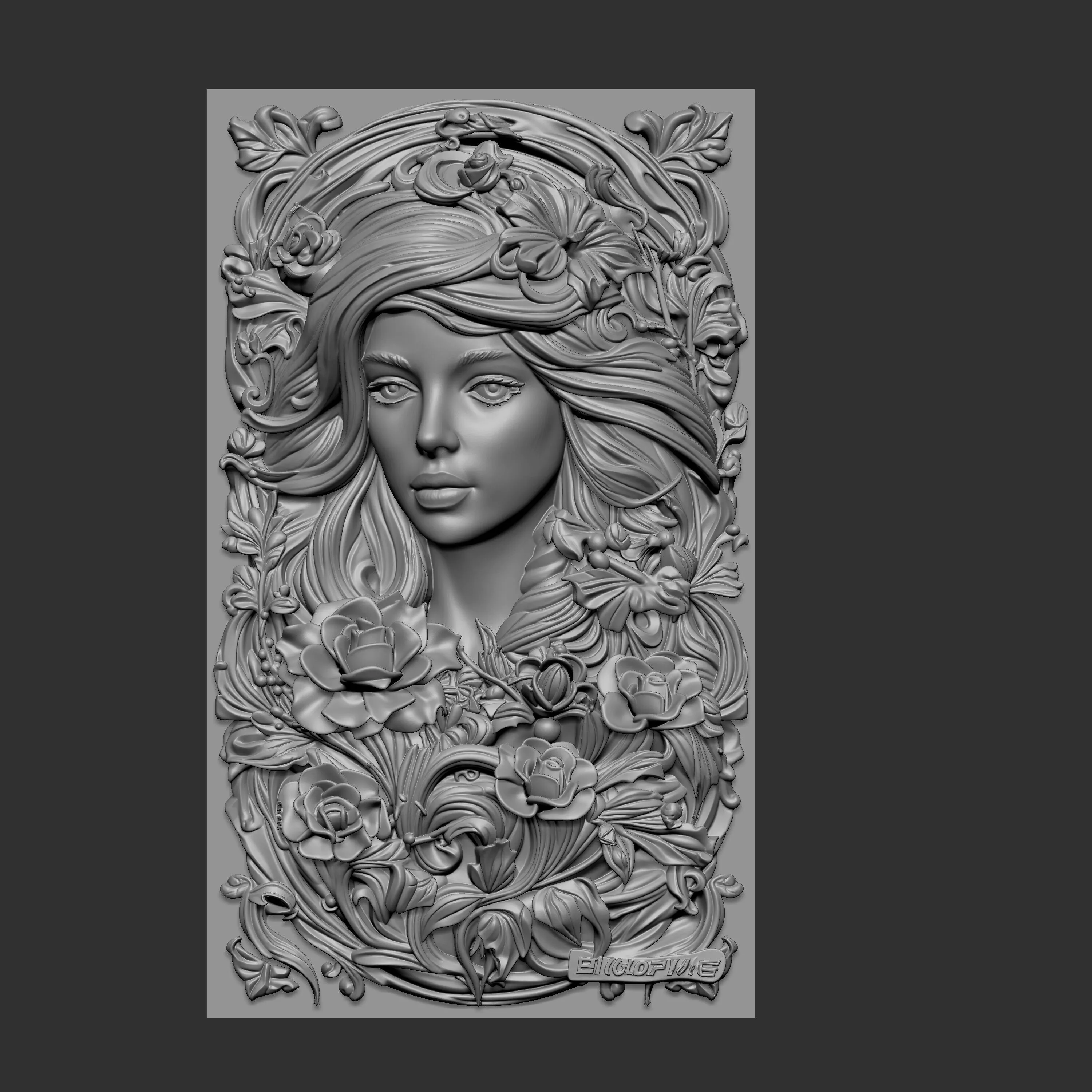 woman face 3D print model