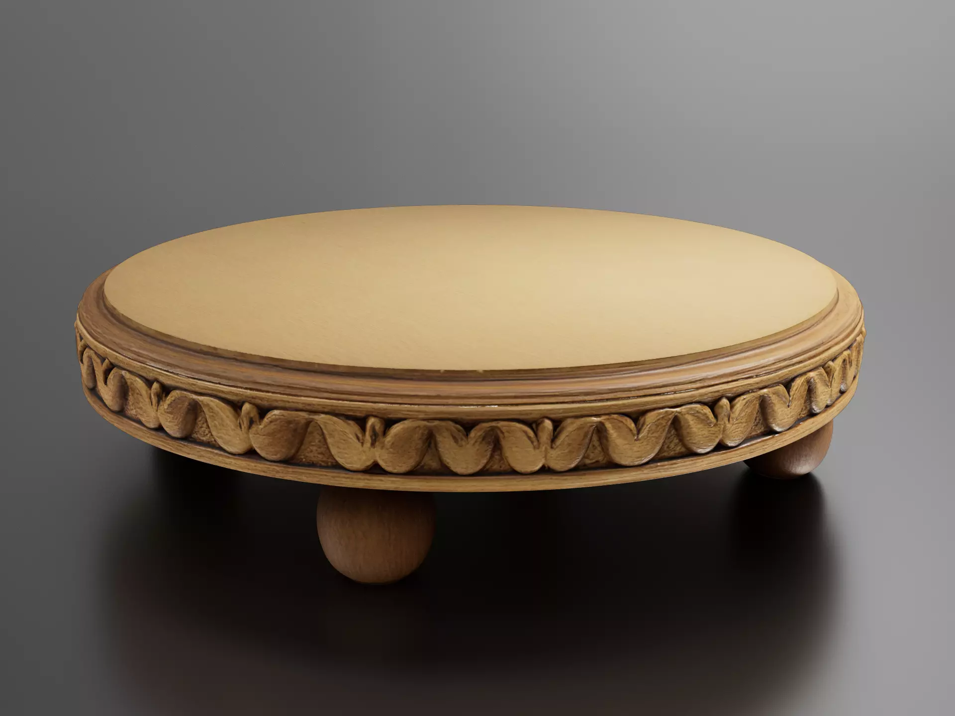 Wooden plate 06 3D print model