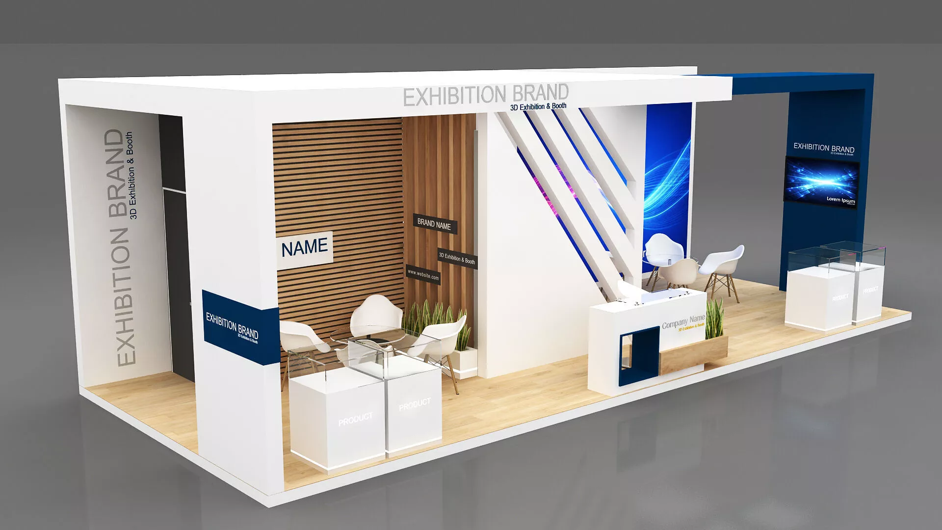 exhibition stall booth kiosk 3D model
