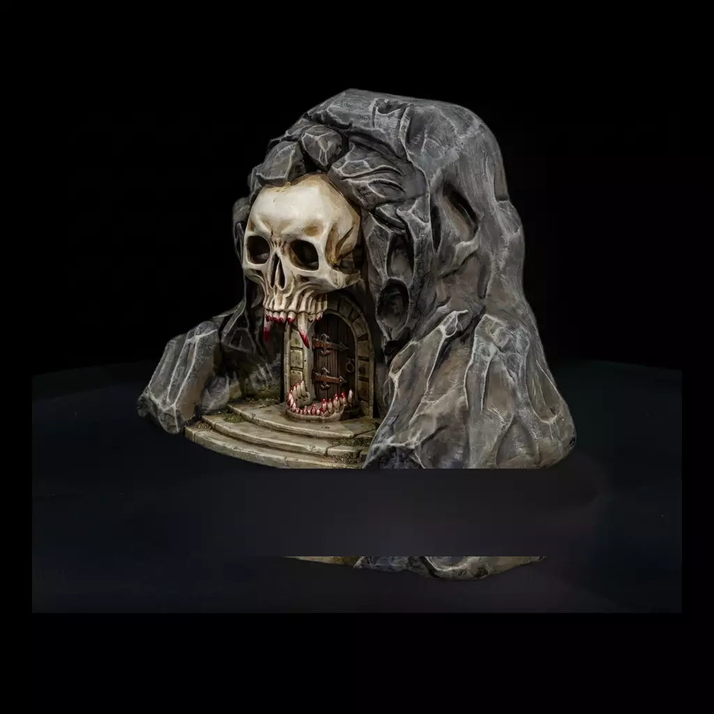 Skull Cave Entrance Diorama 3D print model