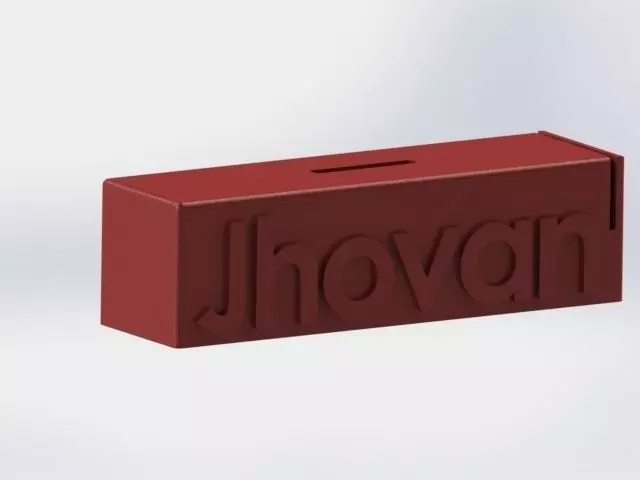 Moneybox Customizable 3D print model_0