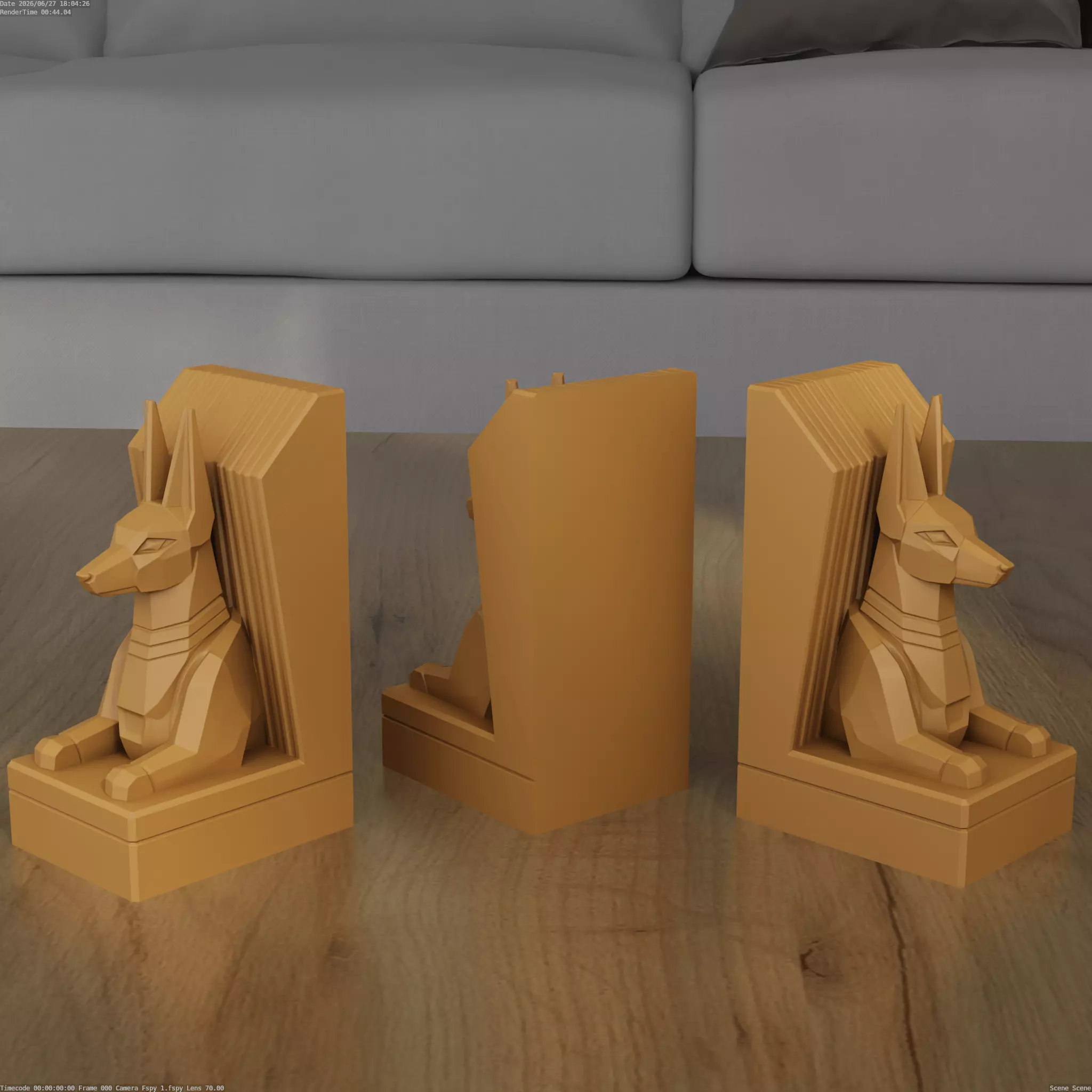 Anubis Egyptian Style Bookend 3D Print Model 3D print model
