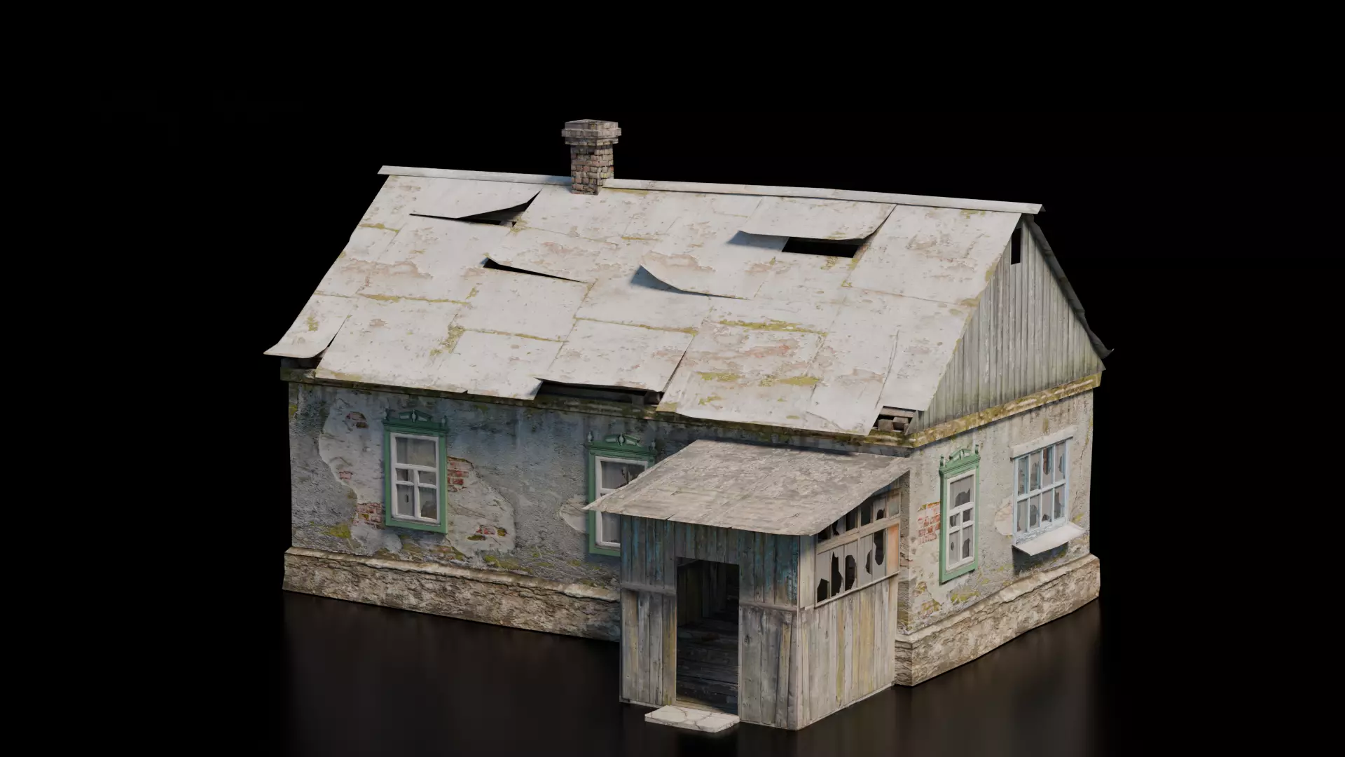 Abandoned House 26 Low-poly 3D model