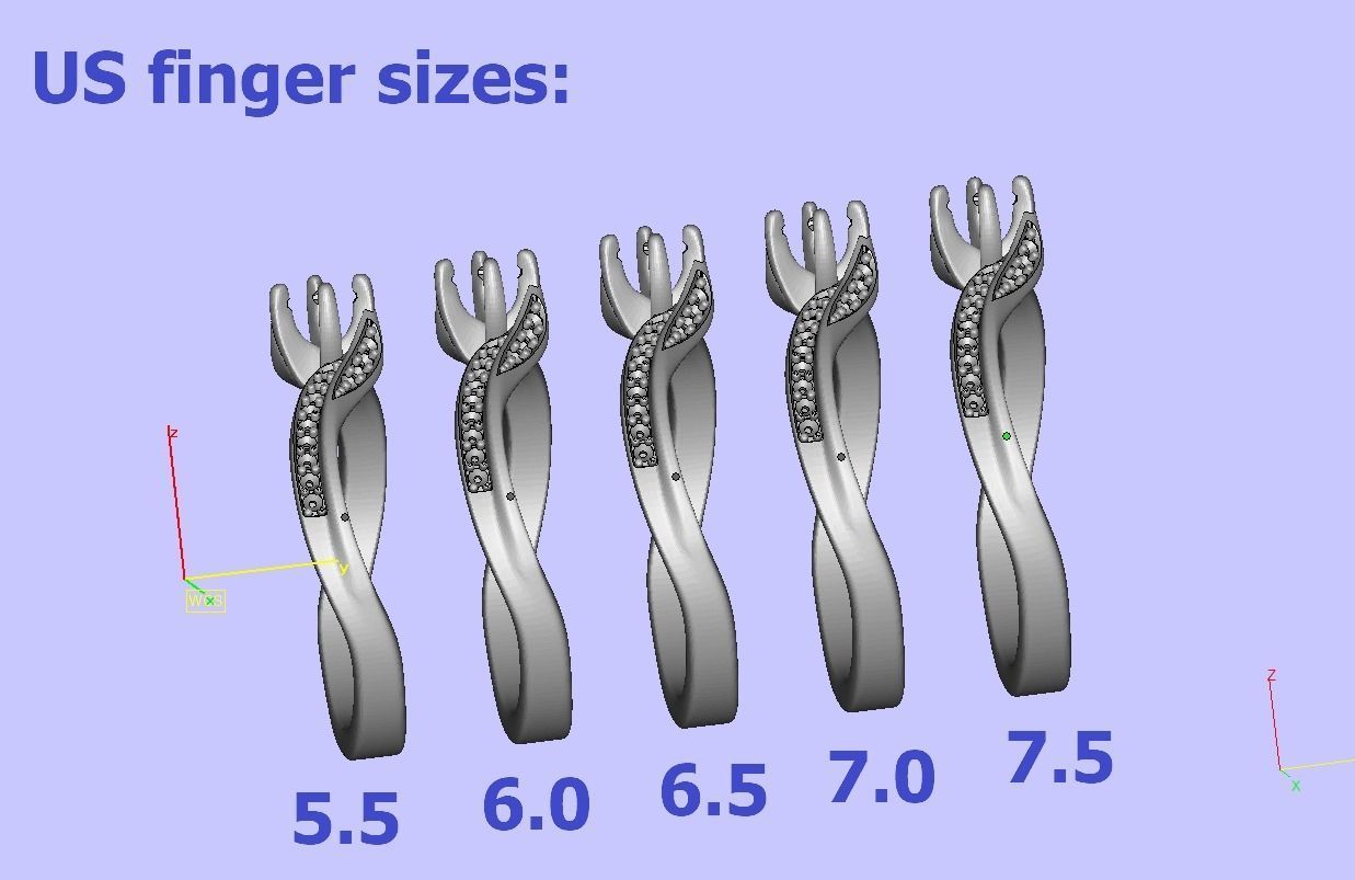 Bypass SolitaireEngagement ring  3D print model_13