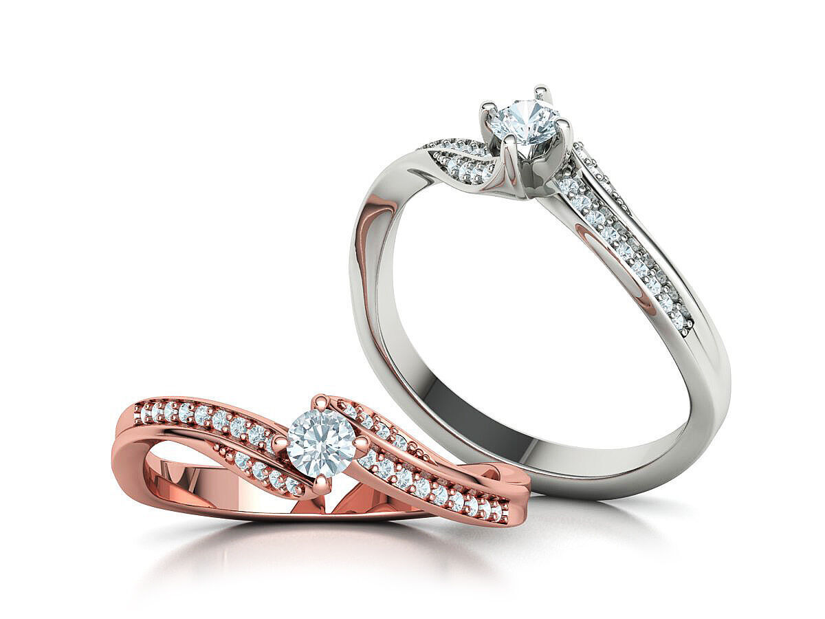 Bypass SolitaireEngagement ring  3D print model_1