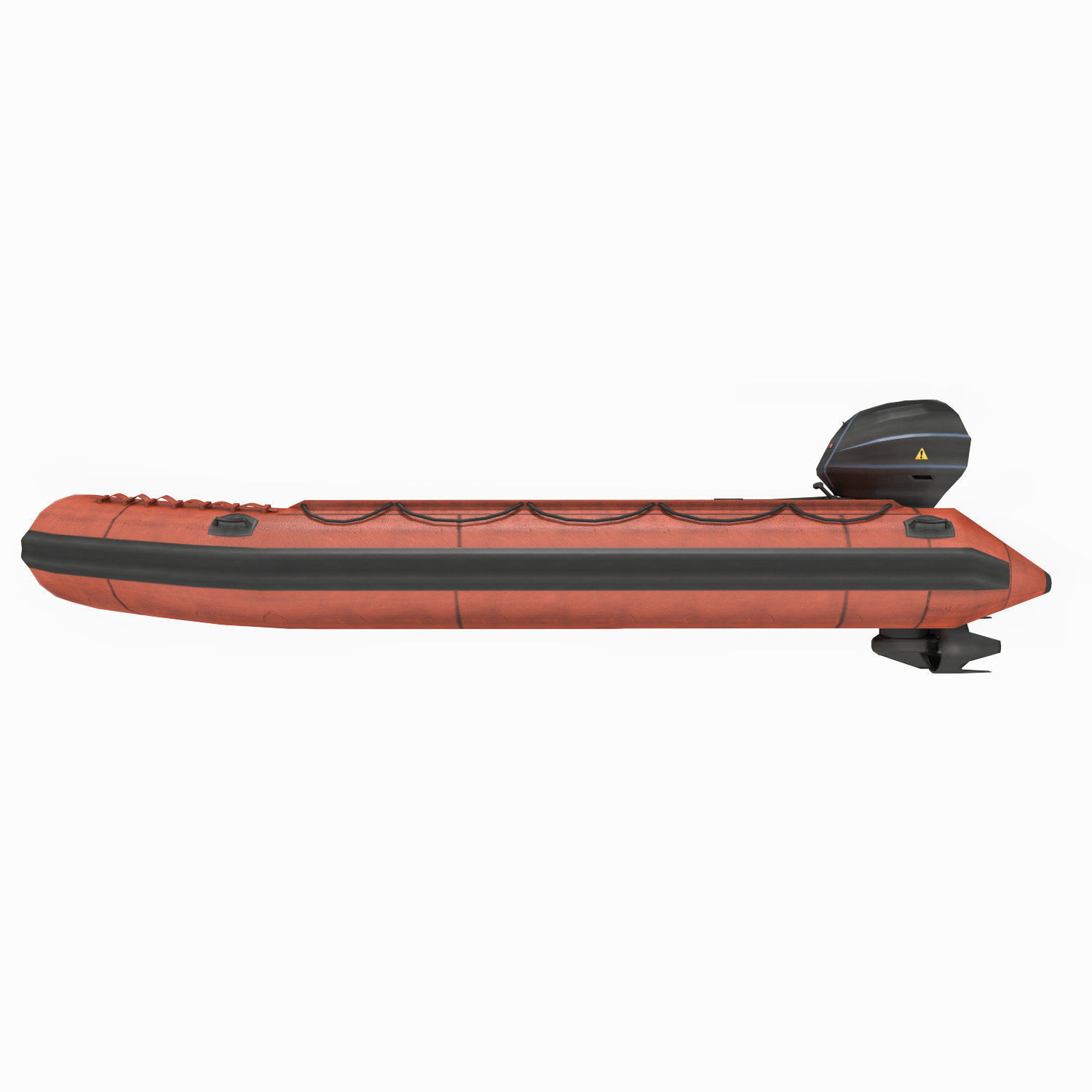 Inflatable Boat - Lifeboat Low-poly 3D model_5