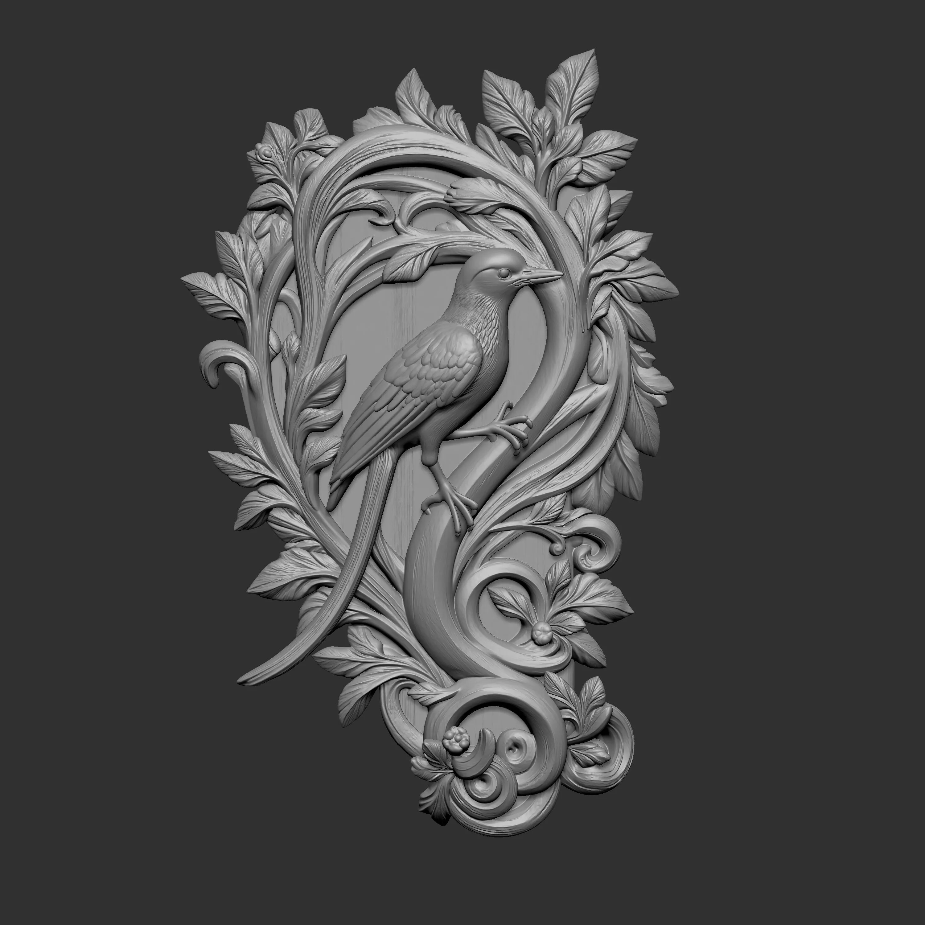 bird perched 3D print model