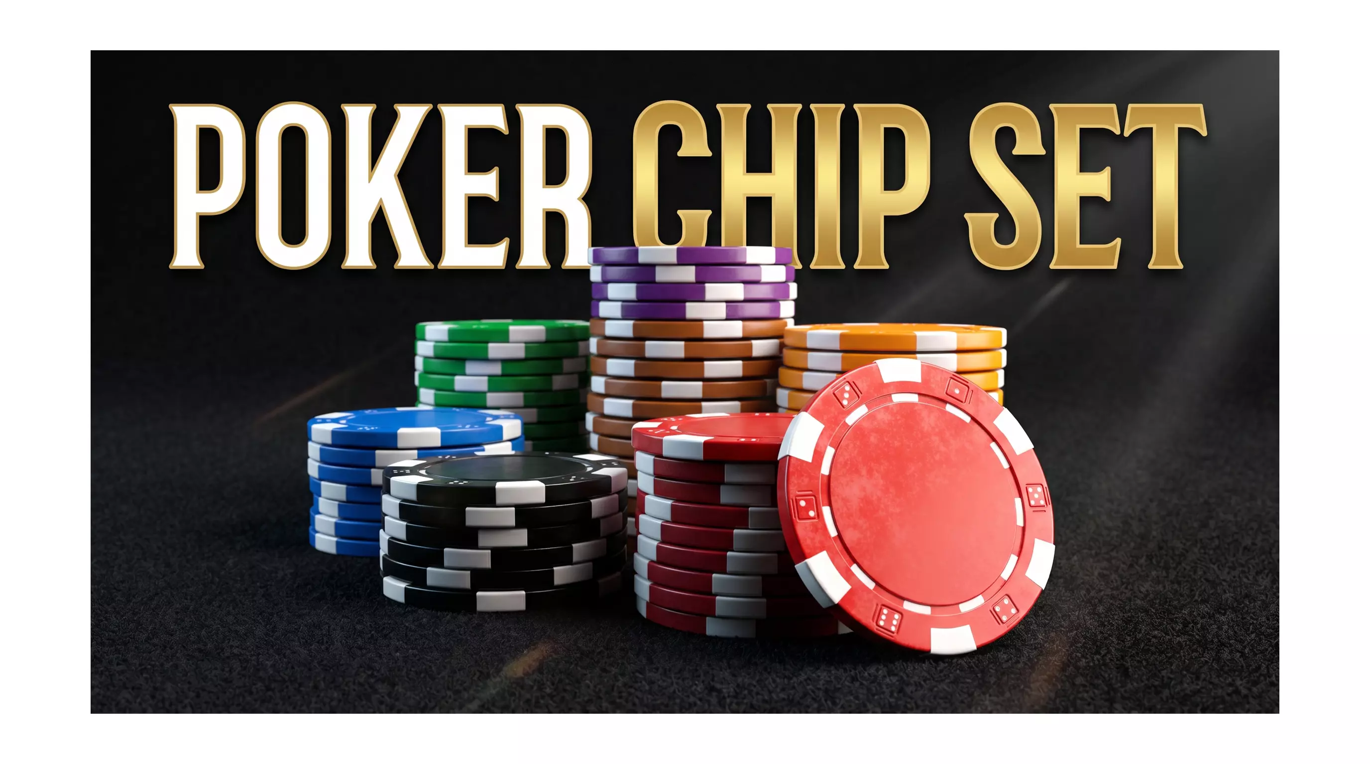 Casino Poker Chip Set 3D model