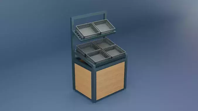 Efficient Fruit and Vegetable Display Racks for Supermarkets