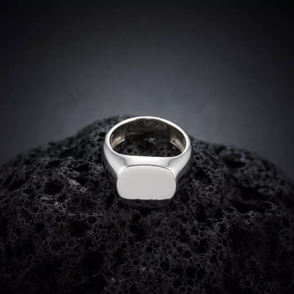 Jewelry Signet Ring v12 M Size 3D print model