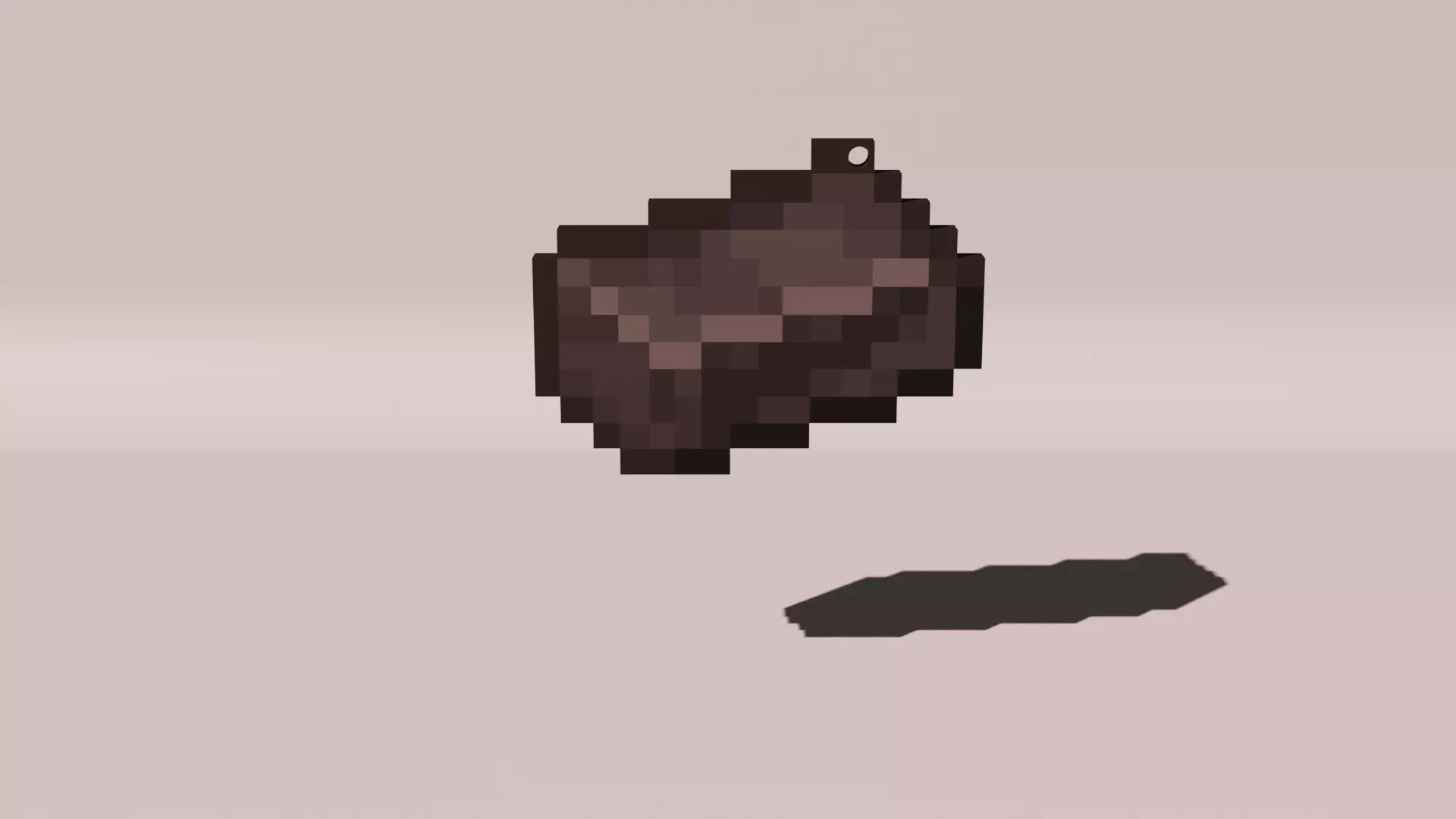 Minecraft Netherite Low Poly Voxel 3D Model Game Ready 3D print model