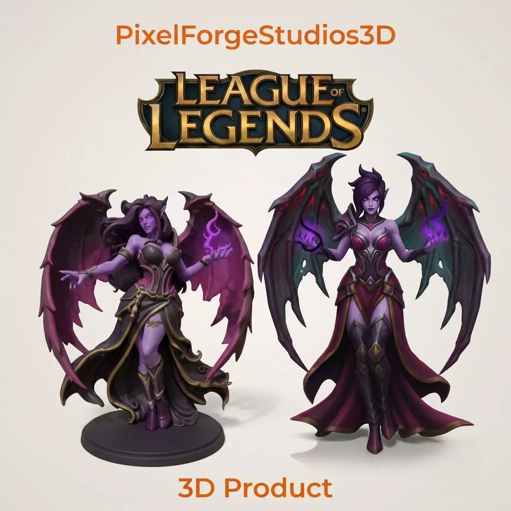 League of Legends Morgana High Detail 3D Printable Model STL 3MF 3D print model