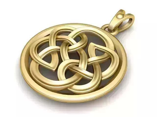 Pendant gold celtic knot
